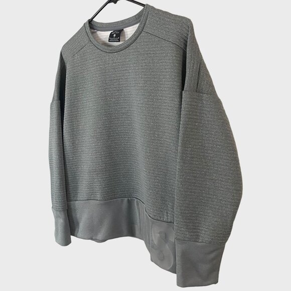 Nike Double Knit Crewneck Sweatshirt Women's Medium Gray Long-Sleeve Pullover - Picture 2 of 13